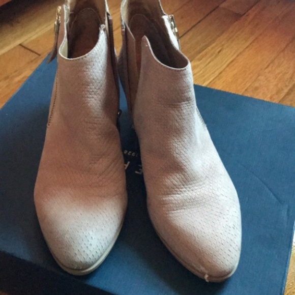 Franco Sarto Leather Booties - Light Mauve - Picture 2 of 10